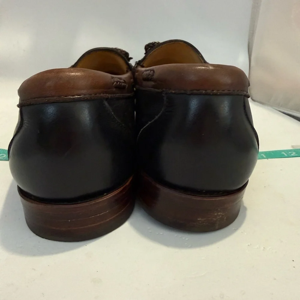 Allen Edmonds Woodstock Black & Brown Leather Braid Loafers sz 11.5 EEE - Picture 5 of 10